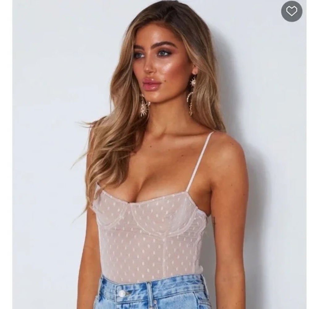 White Fox Boutique White Fox Small No Looking Back adjustable straps Bodysuit